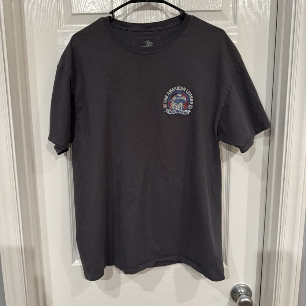 Winchester Eagle Graphic T-Shirt Mens Large Gray Double Sided Grunge Outdoors